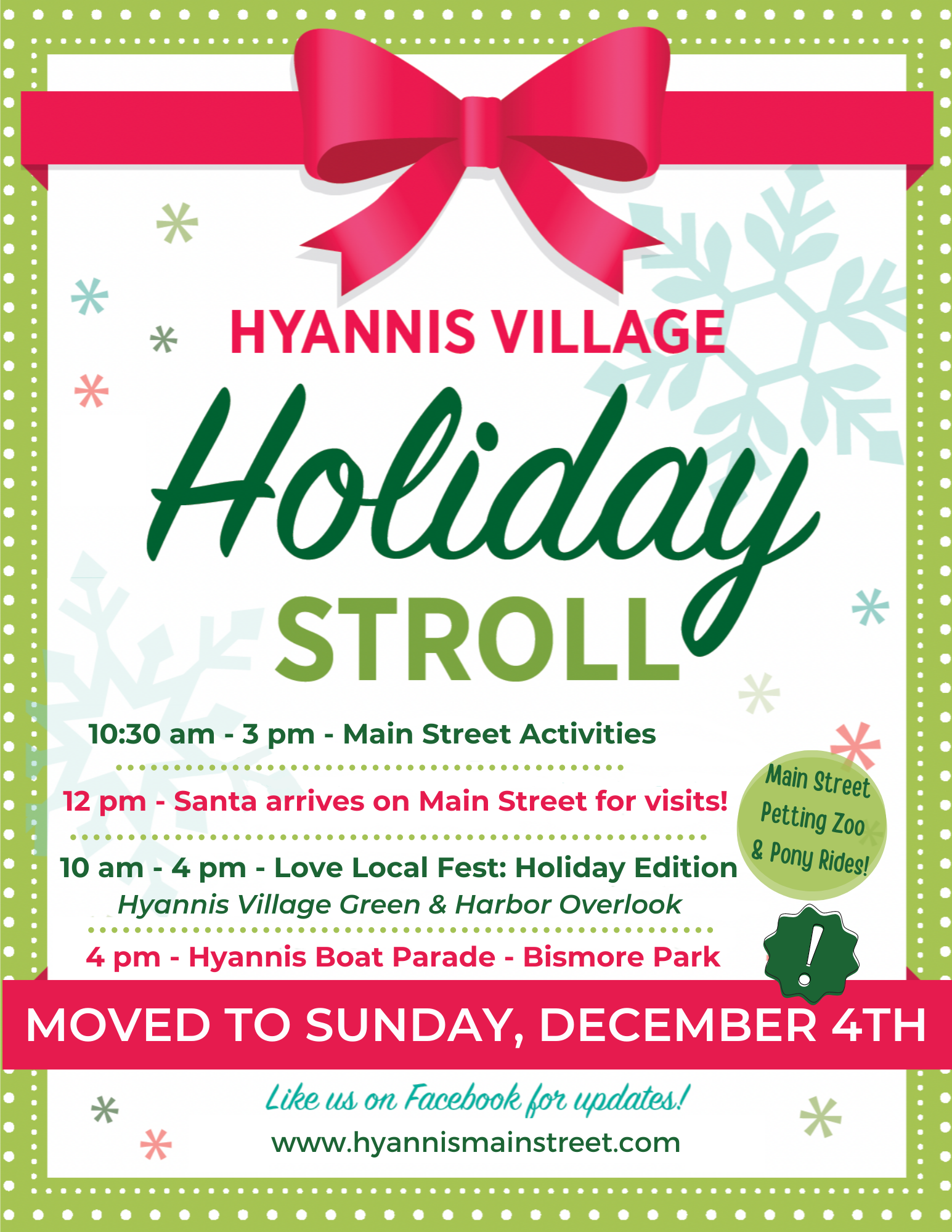 DATE CHANGE- 2022 Hyannis Village Holiday Stroll